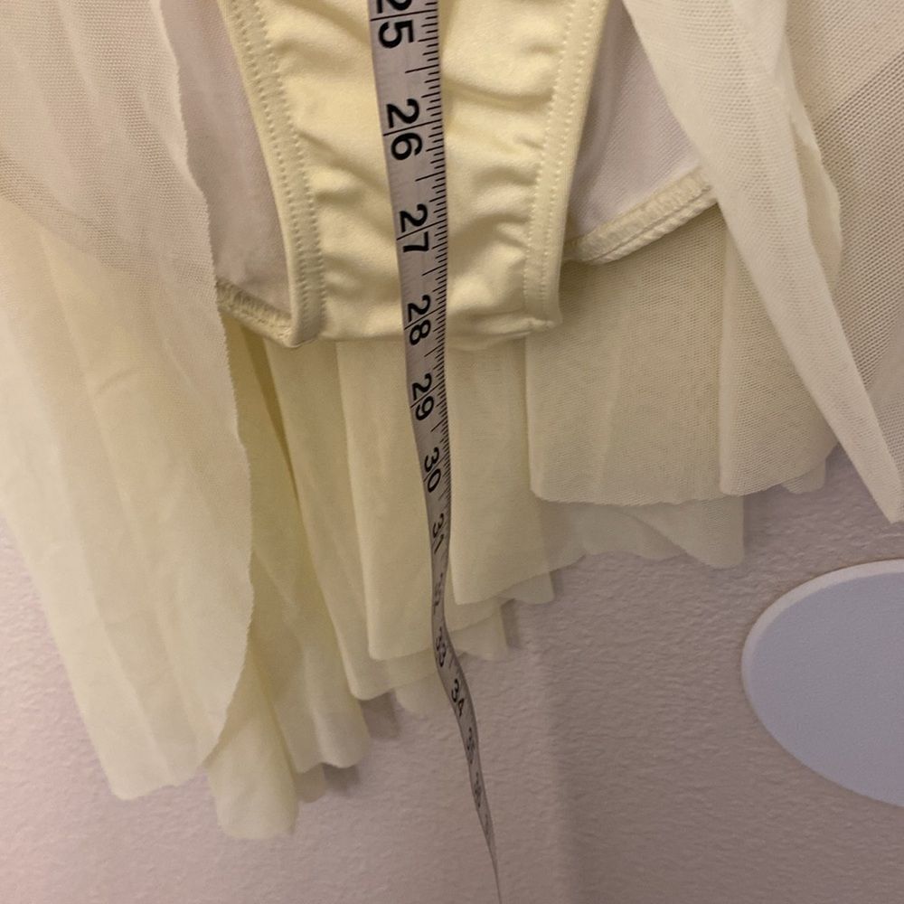 Weissman Clarity 12294 Ivory Asymmetrical Contemporary Dance Costume MA Adult - Picture 7 of 11